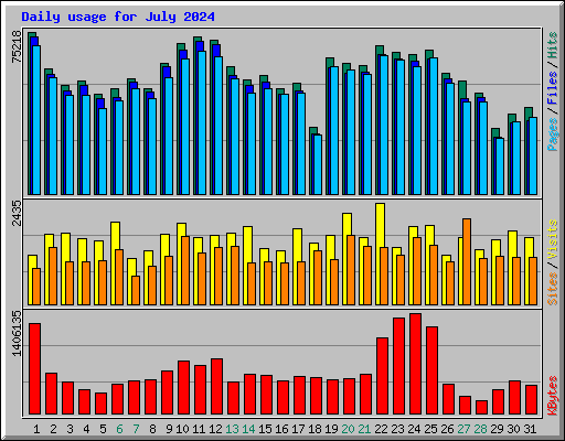 Daily usage for July 2024