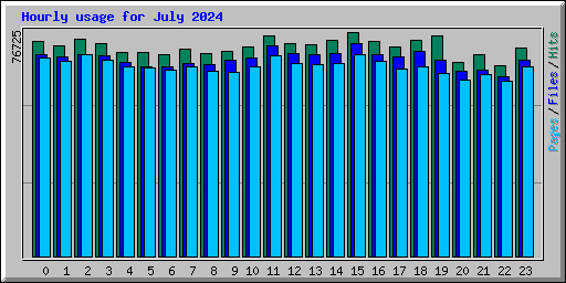 Hourly usage for July 2024