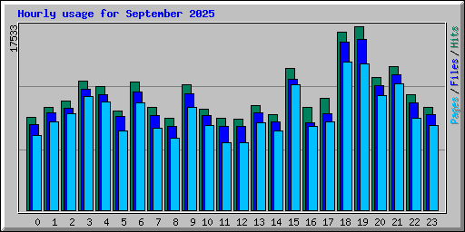 Hourly usage for September 2025