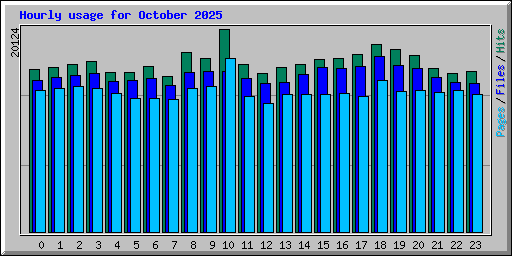 Hourly usage for October 2025